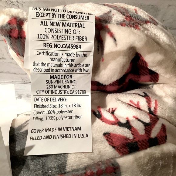 North Pole Express 2 Pk Holiday Reindeer Plaid Throw Pillows - Picture 7 of 7